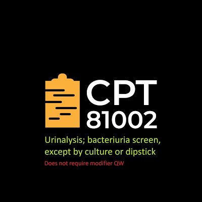 CPT 81002 - Modifier qw